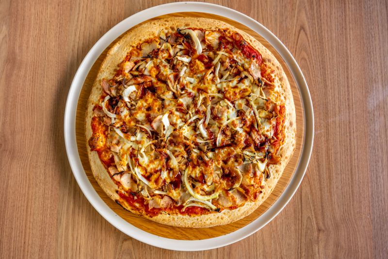 Seasonal special punch pizza bowl